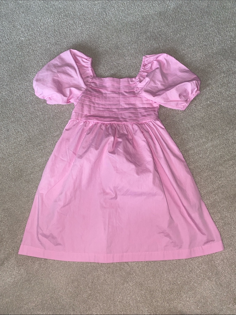 Girls' Pink Puff Sleeve dress